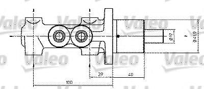 350813 Valeo Головний гальмівний циліндр для Renault Twingo
