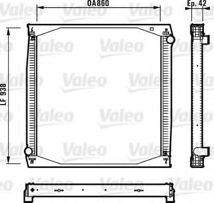 730260 Valeo Радиатор охлаждения двигателя