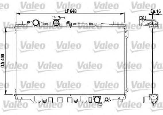 730440 Valeo Радіатор охолодження двигуна для Mazda 626