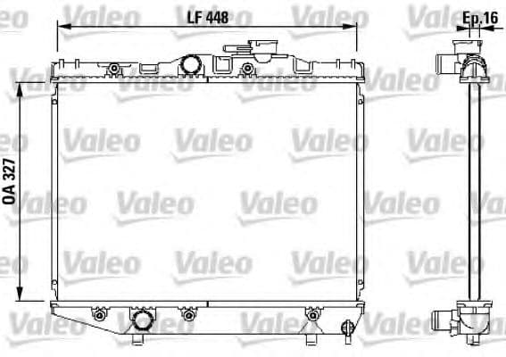 731124 Valeo Радіатор охолодження двигуна для Toyota Starlet