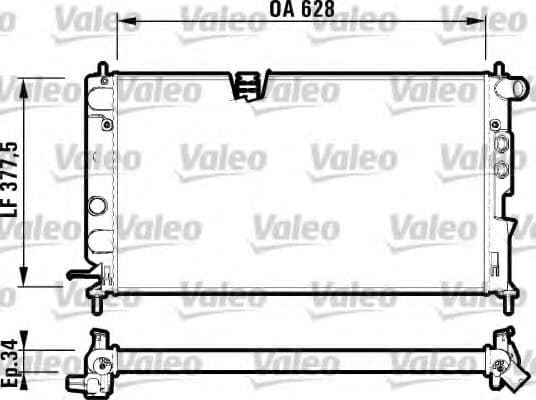 732347 Valeo Радиатор охлаждения двигателя для Opel Vectra