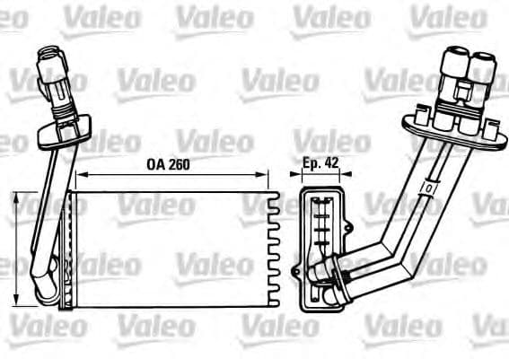 812048 Valeo Радіатор пічки для Renault Laguna