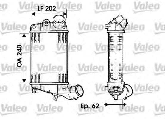 817861 Valeo Інтеркулер для Alfa Romeo 156