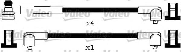 346633 Valeo Комплект дротів запалювання для Lada Samara