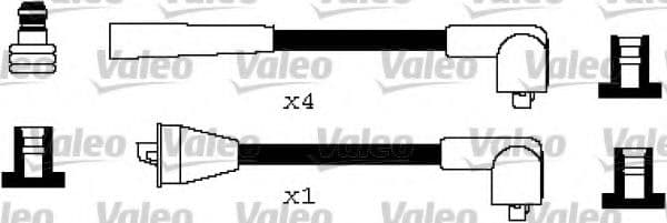 346347 Valeo Комплект дротів запалювання