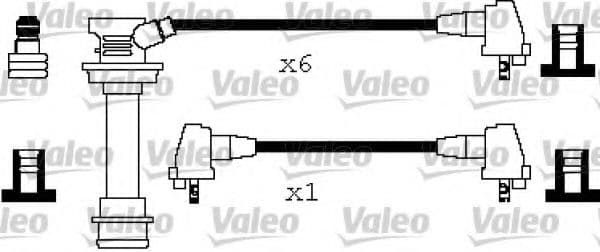 346200 Valeo Комплект дротів запалювання для Lexus GS
