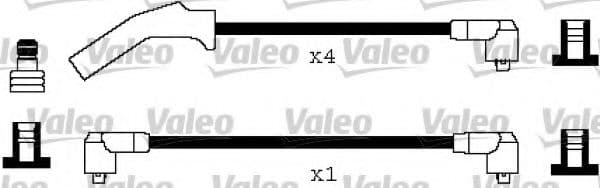 346191 Valeo Комплект дротів запалювання для Subaru Vivio