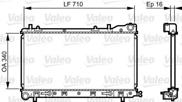 734405 Valeo Радіатор охолодження двигуна для Subaru Forester