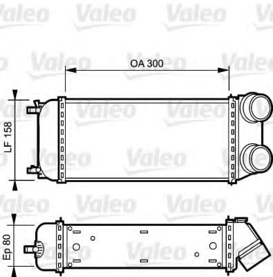 818822 Valeo Інтеркулер для Peugeot 206