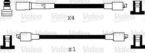 346016 Valeo Комплект дротів запалювання для Subaru Leone