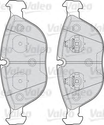598712 Valeo Гальмівні колодки