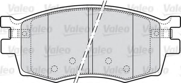 598868 Valeo Гальмівні колодки