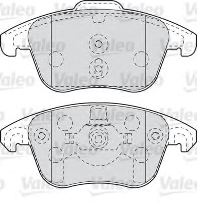 598998 Valeo Гальмівні колодки