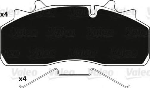882228 Valeo Тормозные колодки