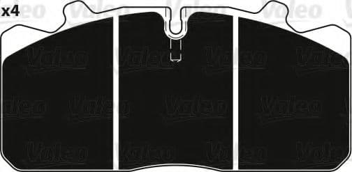 882230 Valeo Тормозные колодки