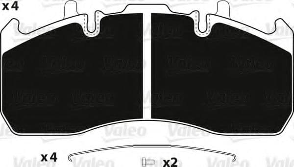 882244 Valeo Тормозные колодки