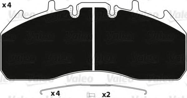 882246 Valeo Тормозные колодки