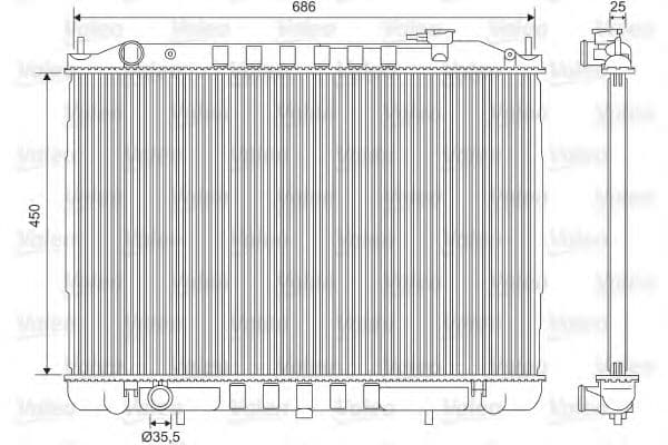 701611 Valeo Радиатор охлаждения двигателя