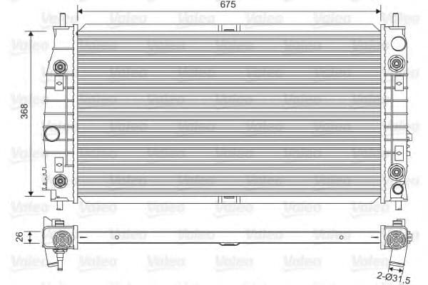701556 Valeo Радиатор охлаждения двигателя