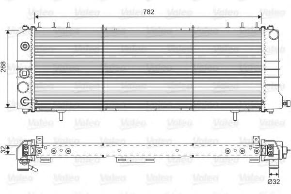 701574 Valeo Радіатор охолодження двигуна для Jeep Cherokee