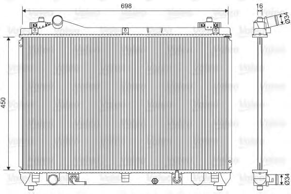 701592 Valeo Радиатор охлаждения двигателя для Suzuki Grand Vitara