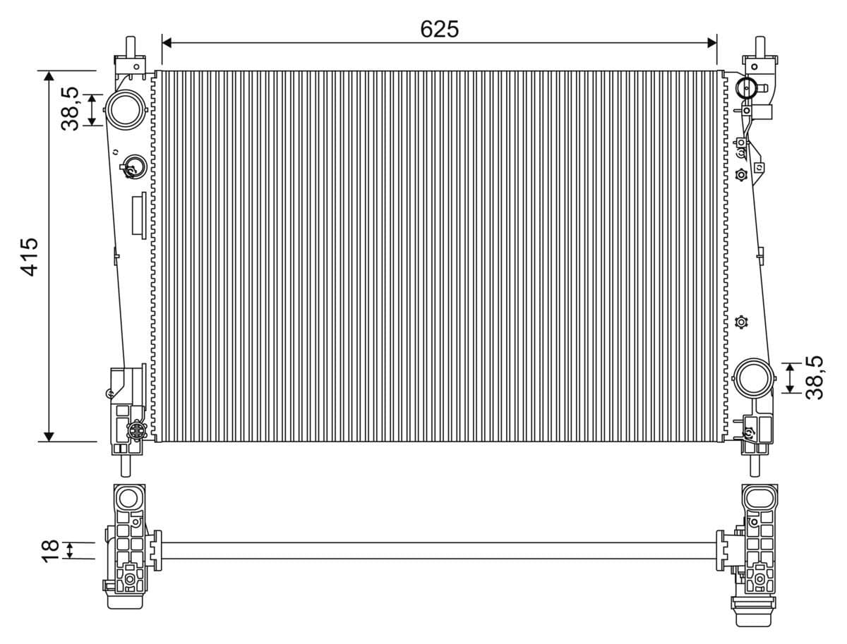 701956 Valeo Радиатор охлаждения двигателя