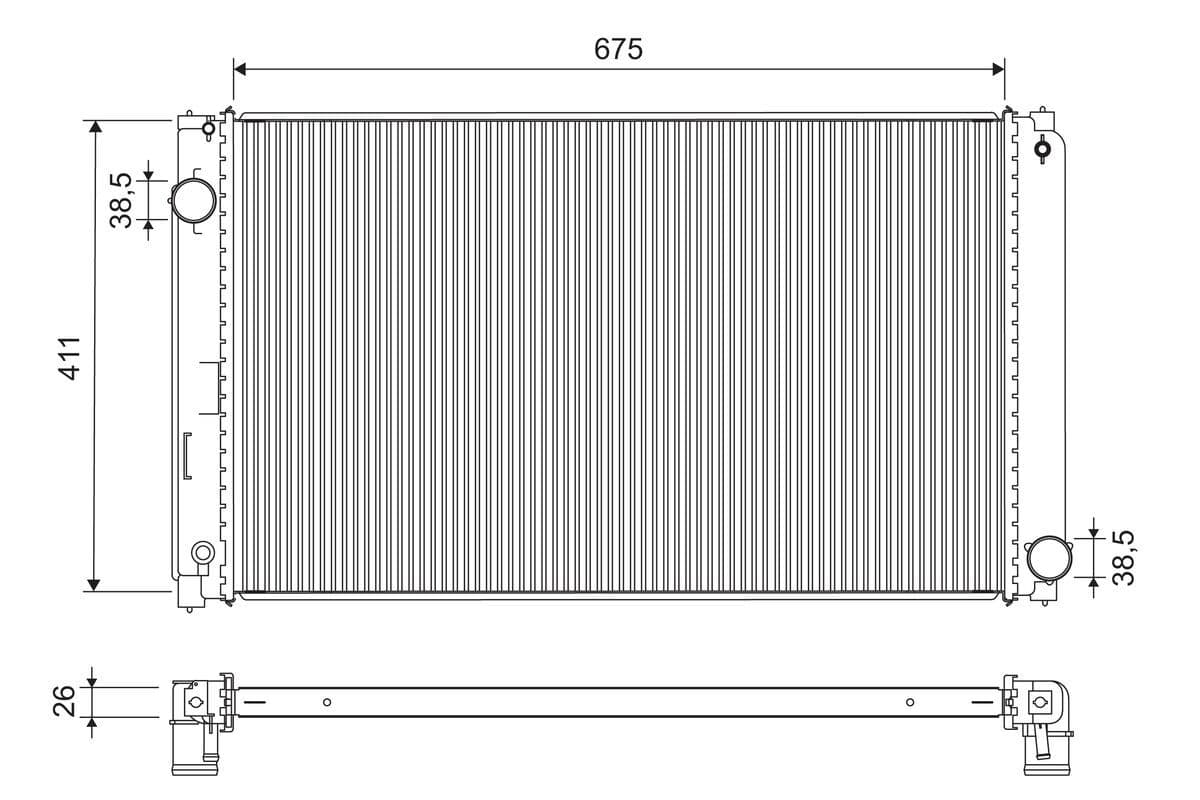 701301 Valeo Радиатор охлаждения двигателя