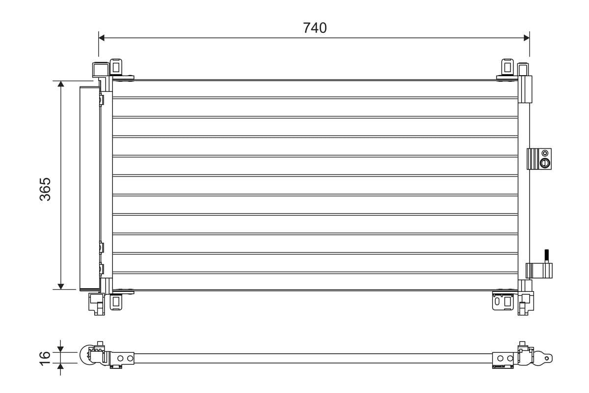 822703 Valeo Радиатор кондиционера