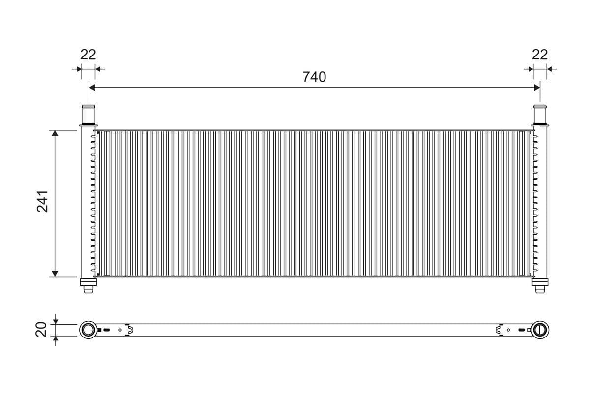 701319 Valeo Радиатор охлаждения двигателя для Tesla Model X