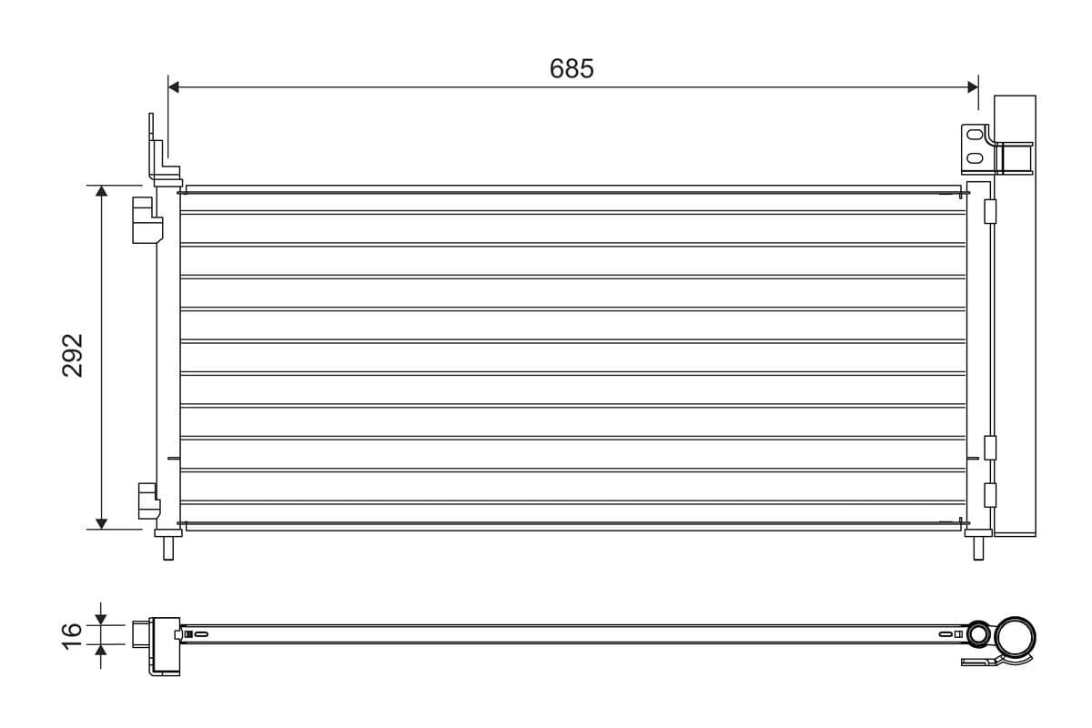 822720 Valeo Радиатор кондиционера для Lexus NX