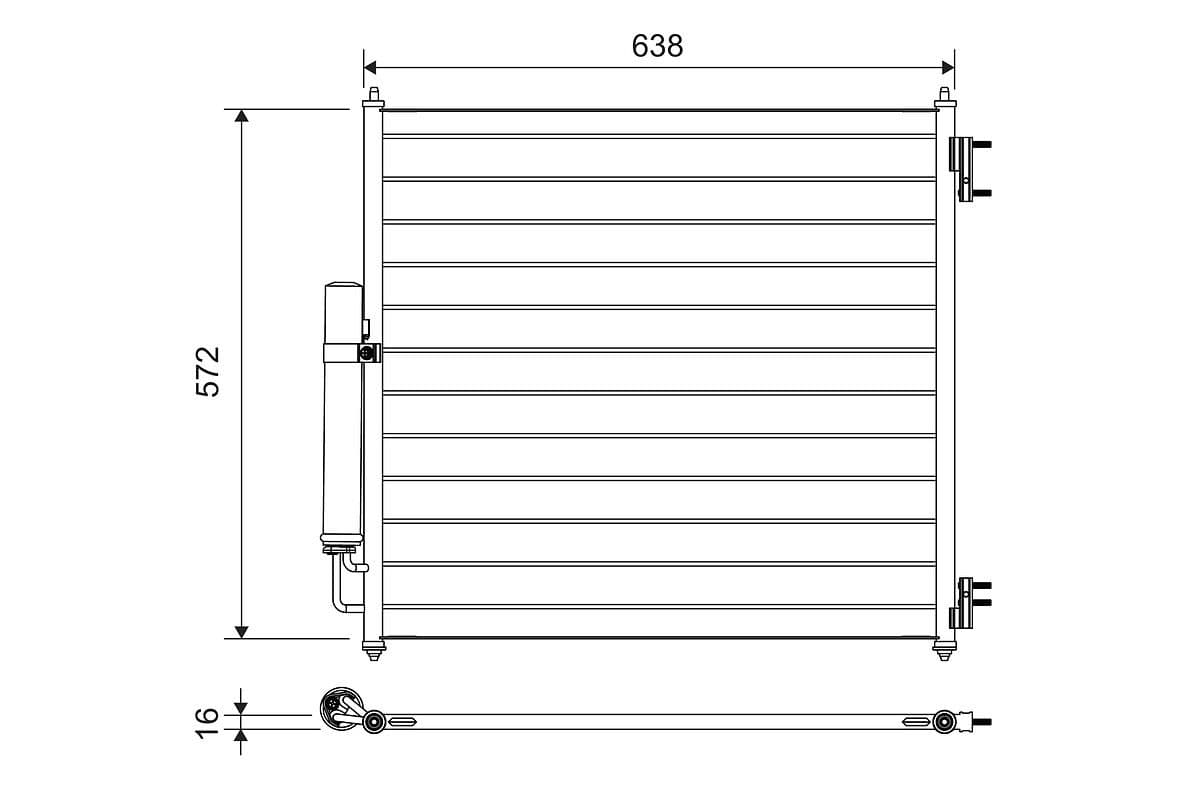 814053 Valeo Радіатор кондиціонера