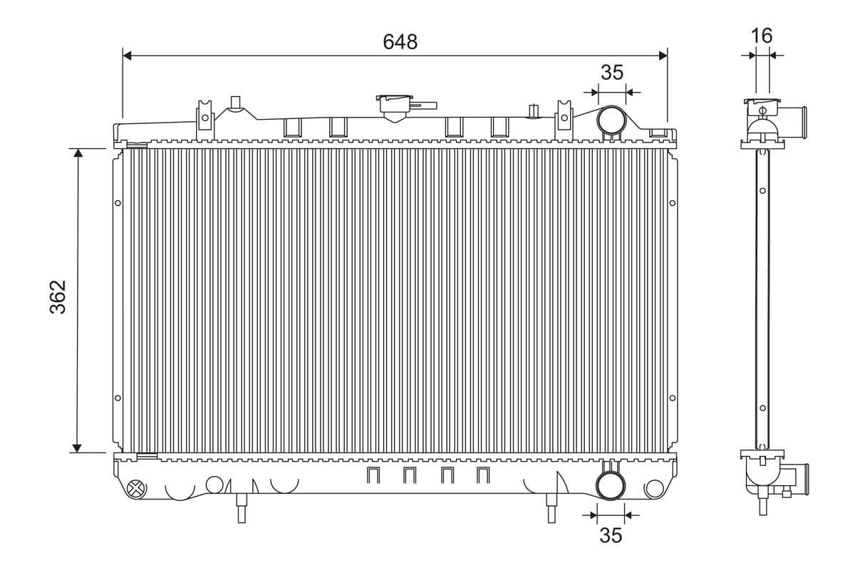 701283 Valeo Радиатор охлаждения двигателя для Nissan 200 SX