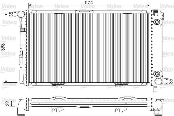 733135 Valeo Радиатор охлаждения двигателя для Mercedes 190
