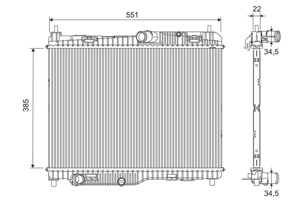701286 Valeo Радіатор охолодження двигуна