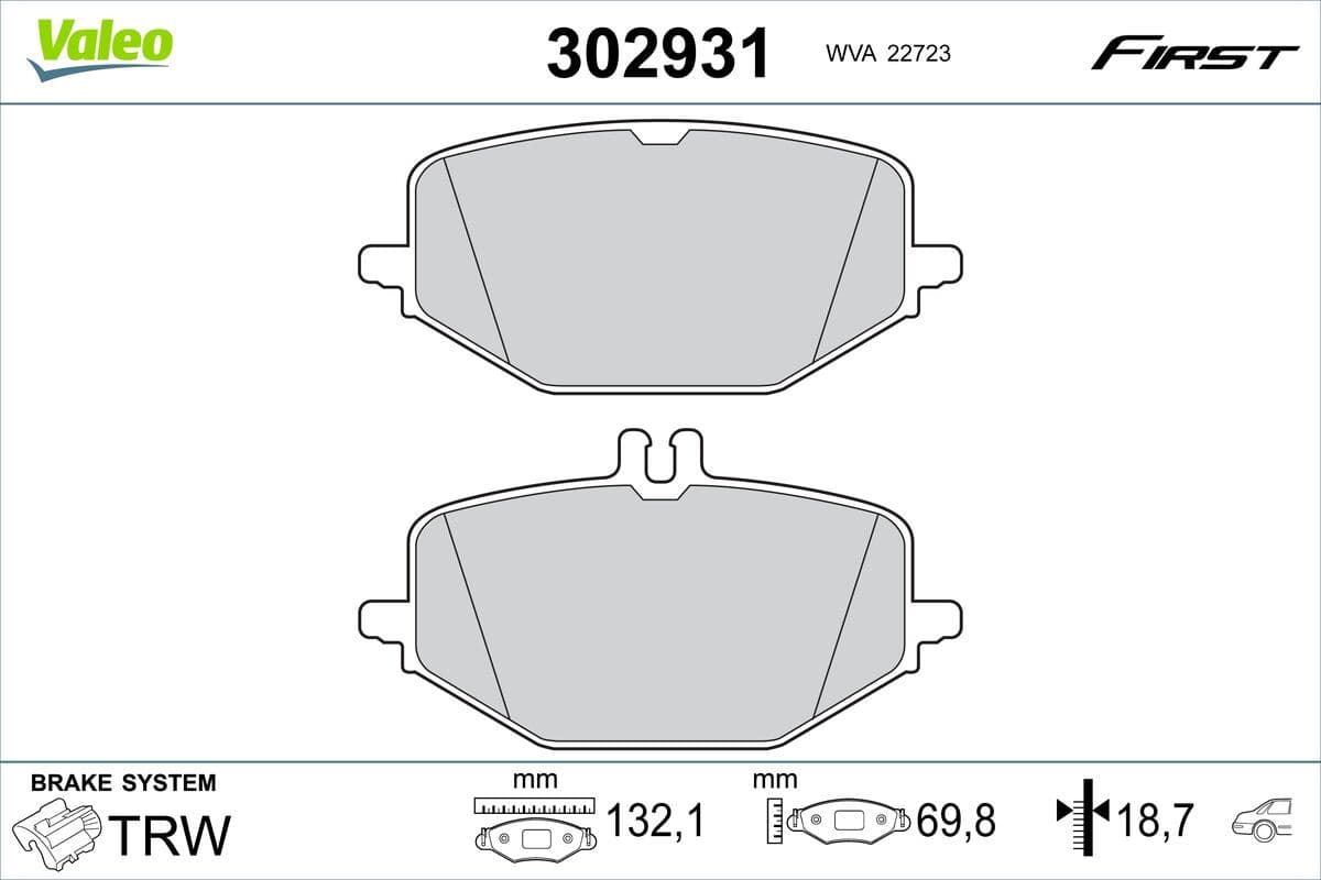 302931 Valeo Тормозные колодки