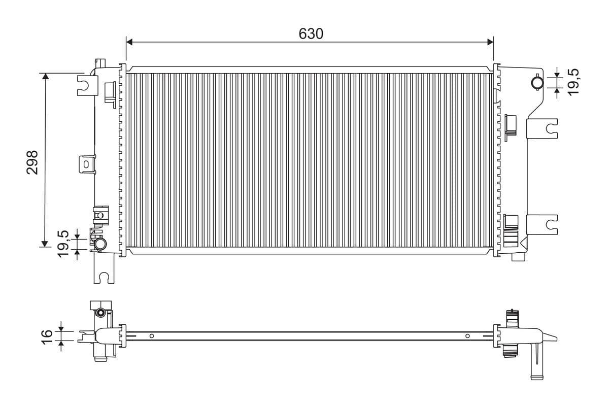 701299 Valeo Радиатор охлаждения двигателя