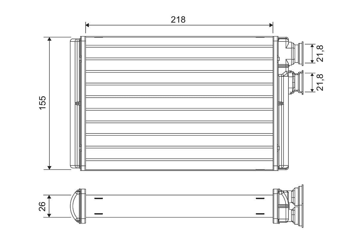 811576 Valeo Радіатор пічки