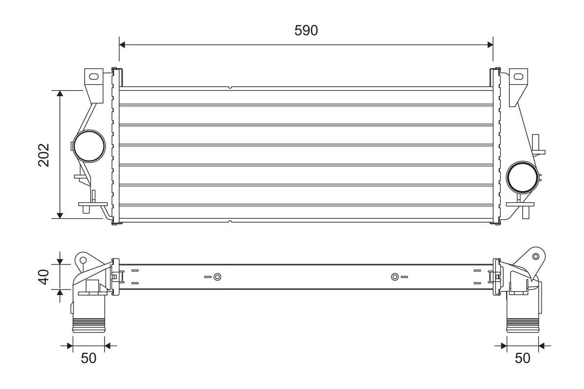 818340 Valeo Інтеркулер для Land Rover Defender