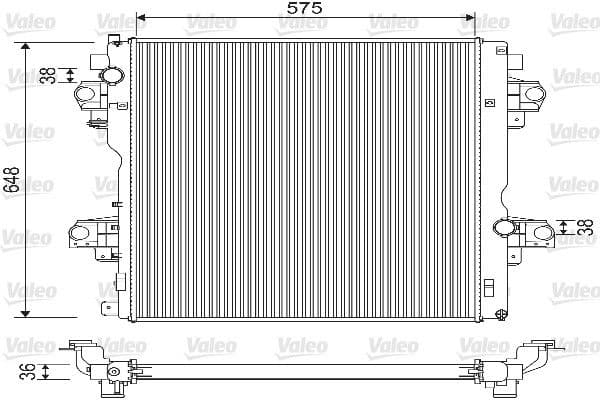 733207 Valeo Радіатор охолодження двигуна для Toyota Land Cruiser Prado (120, 150)
