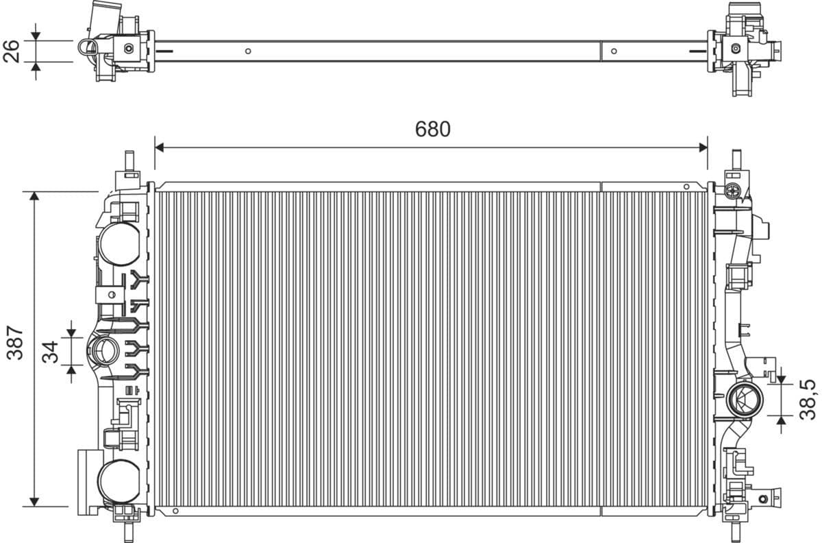 701385 Valeo Радіатор охолодження двигуна