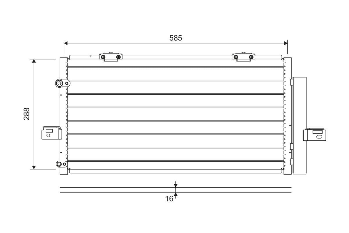 822698 Valeo Радіатор кондиціонера для Rover 75