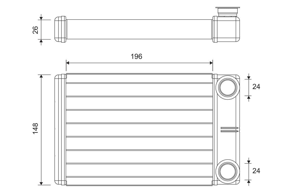 811608 Valeo Радіатор пічки