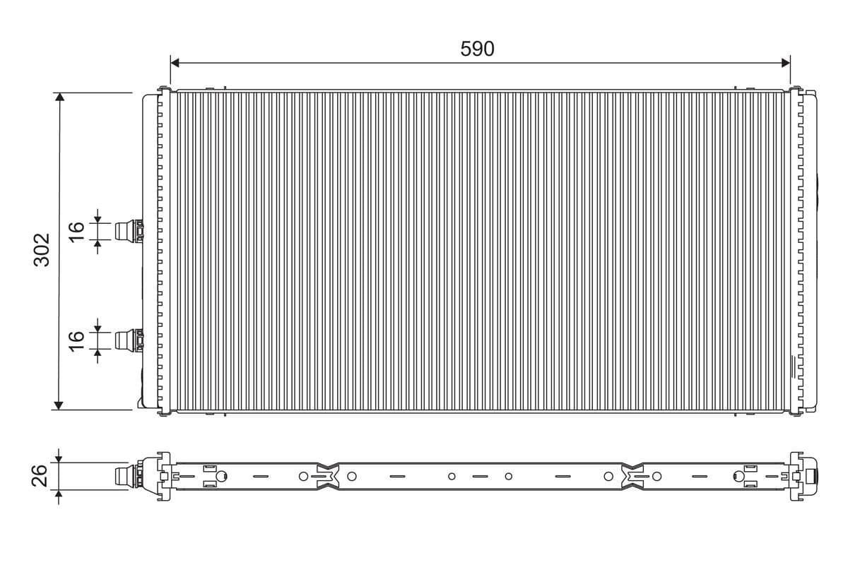 701312 Valeo Радіатор охолодження двигуна