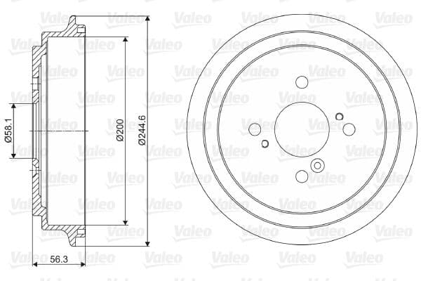 237044 Valeo Гальмівний барабан