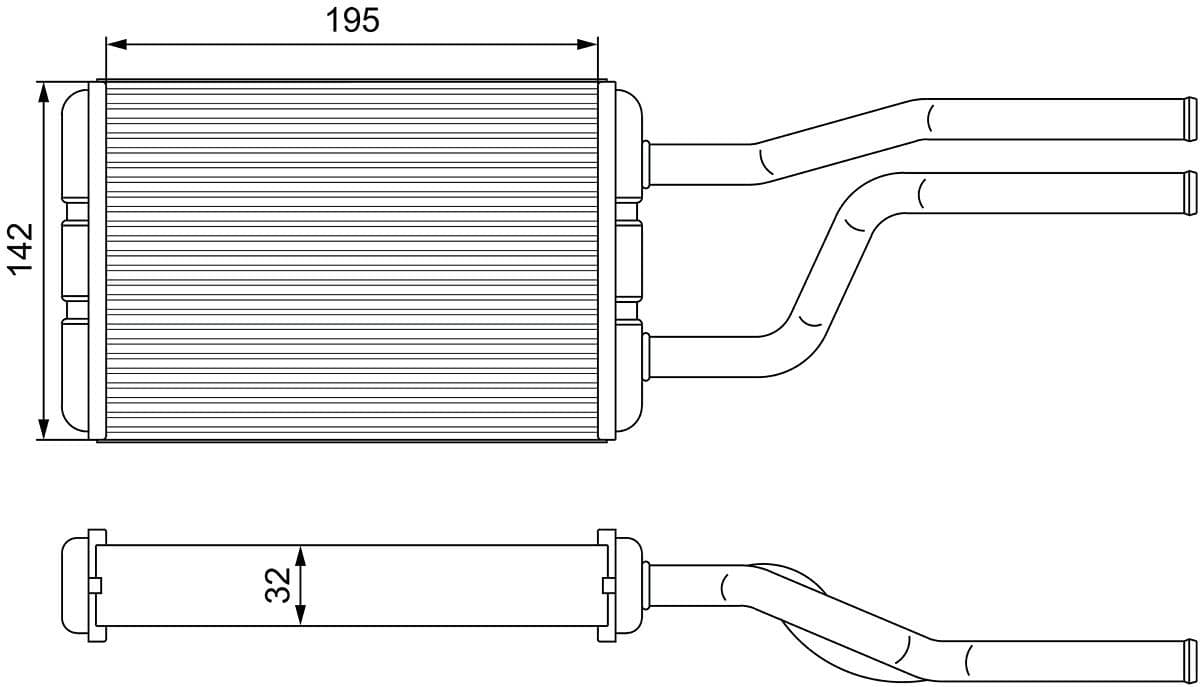 811545 Valeo Радіатор пічки для Toyota Hiace