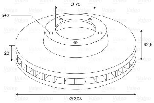 197688 Valeo Гальмівний диск для Hyundai H-1