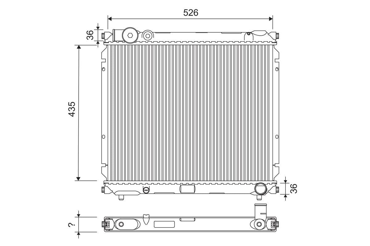 701250 Valeo Радиатор охлаждения двигателя для Suzuki Vitara