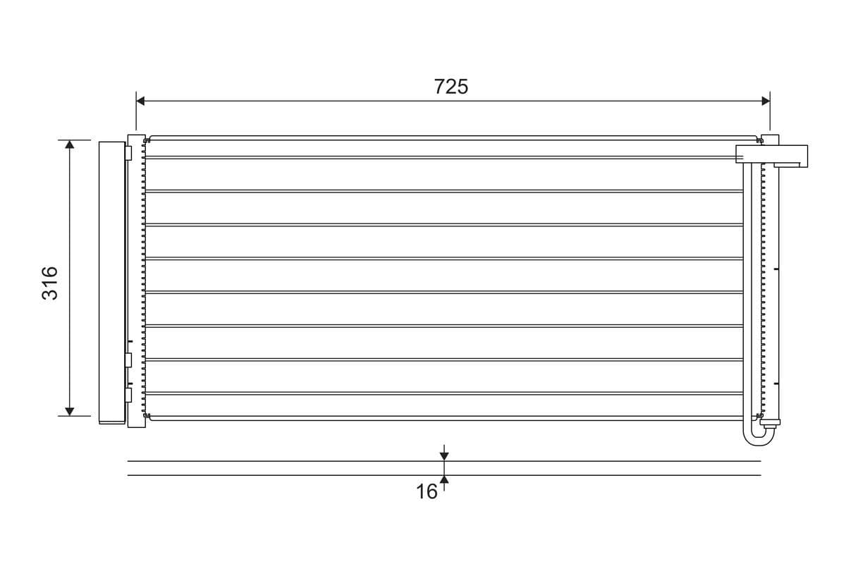 822652 Valeo Радиатор кондиционера для Porsche Panamera