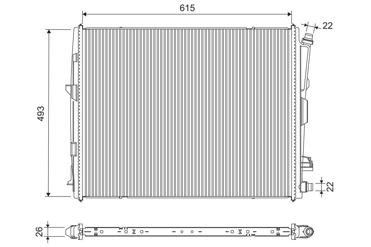 701308 Valeo Радиатор охлаждения двигателя