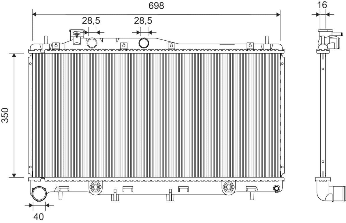 701445 Valeo Радиатор охлаждения двигателя